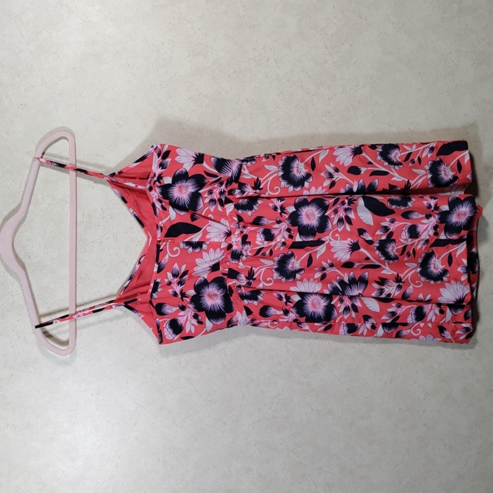 *H150 J. Crew red floral print spaghetti strap dress 10 FINAL PRICE